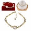 651 Bransoletka elegancka Austrian Crystal złota cyrkonie 17+3 pozłacana 14k Xuping 